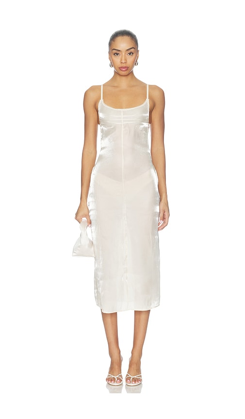 Electra Midi Dress by Lioness in Light Gold