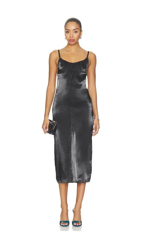 Electra Midi Dress by Lioness in Noir