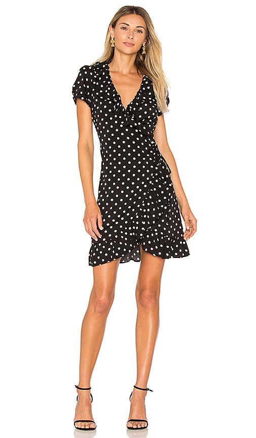 polka wrap dress