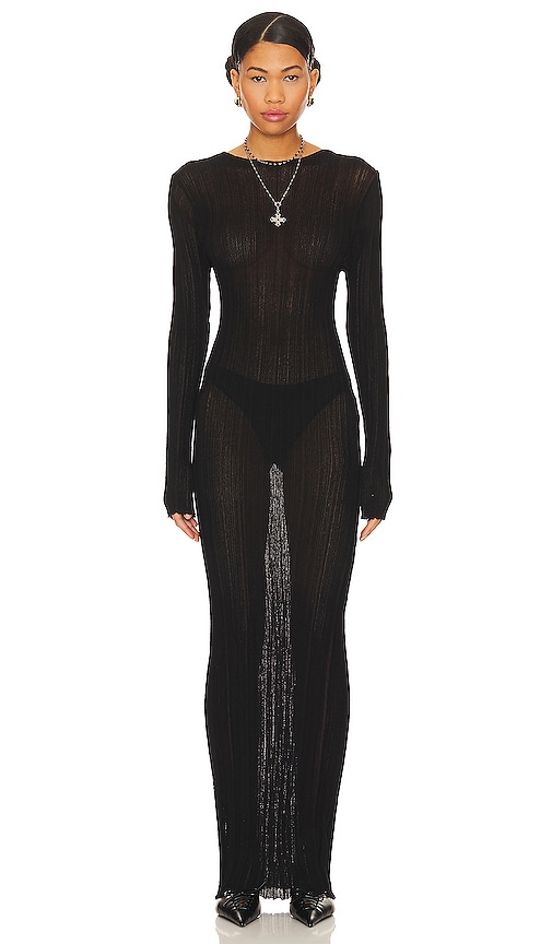 LIONESS Prophecy Maxi Dress in Onyx