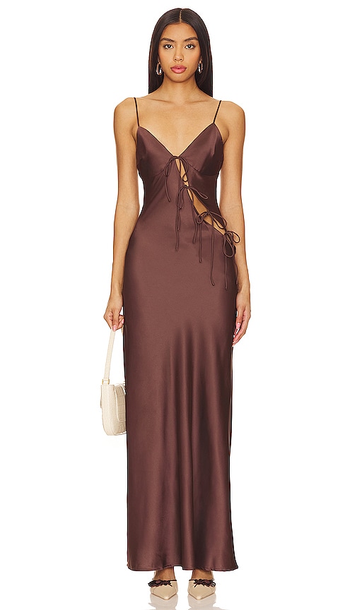LIONESS About A Girl Maxi in Chocolate