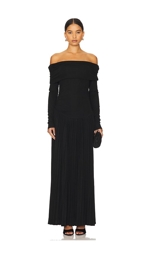 Shop Lioness Field Of Dreams Maxi Dress In Onyx