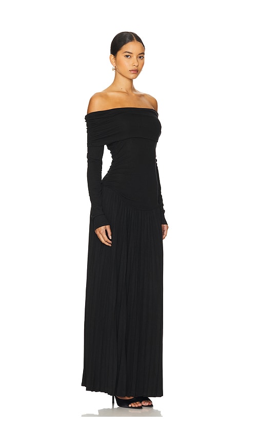 Shop Lioness Field Of Dreams Maxi Dress In Onyx