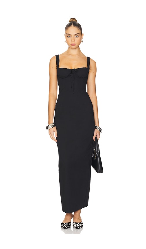 Shop Lioness Hot Nights Maxi Dress In Black