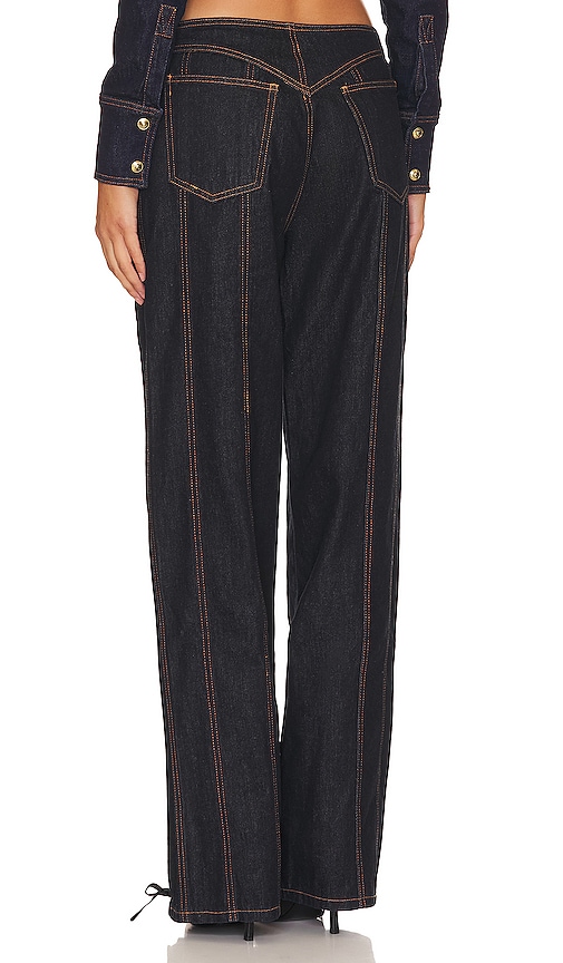  Lioness Jeans Daydream Tie Up In Denim-dark. Größe S. Also In Xxs, Xs, M, L, Xl. 