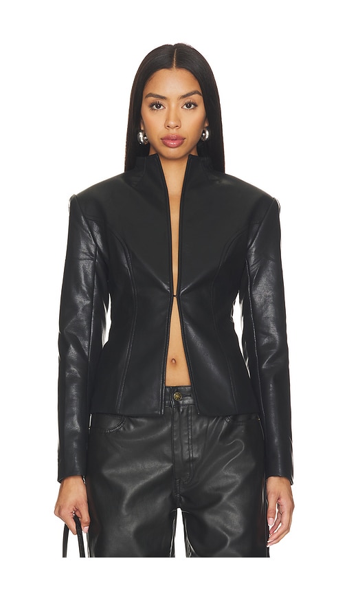 Cosmopolitan Faux Leather Jacket by Lioness in Vinyl