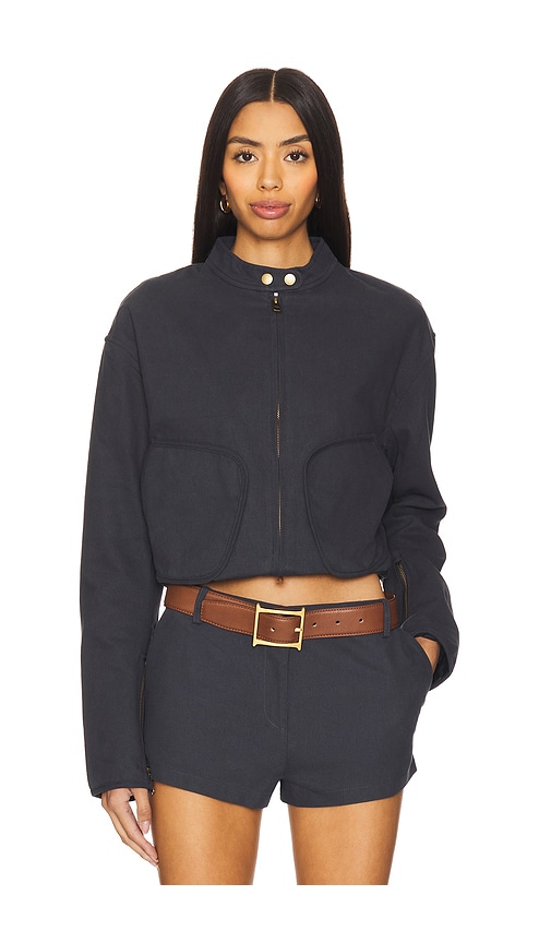 Shop Lioness Crue Jacket In Navy