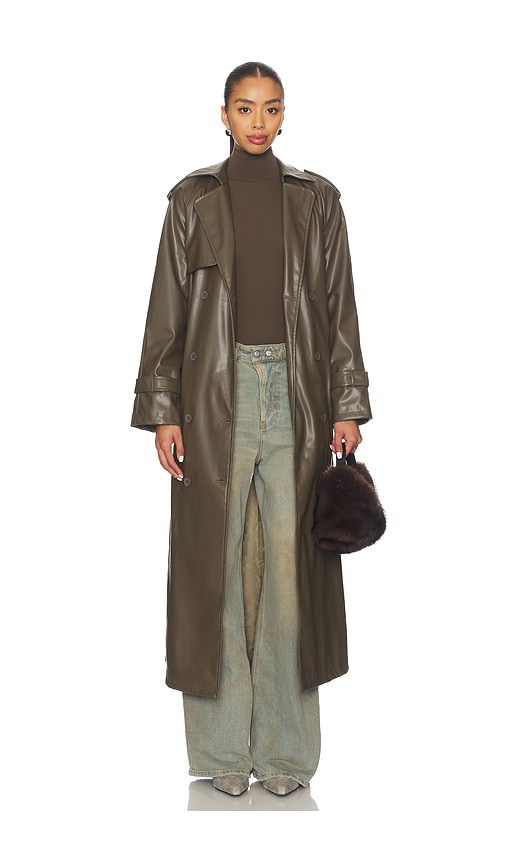 Lioness X Revolve Penny Trench Coat In Green