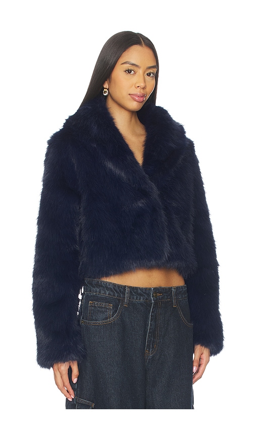 Lioness X Revolve Madame Faux Fur Jacket In Blue