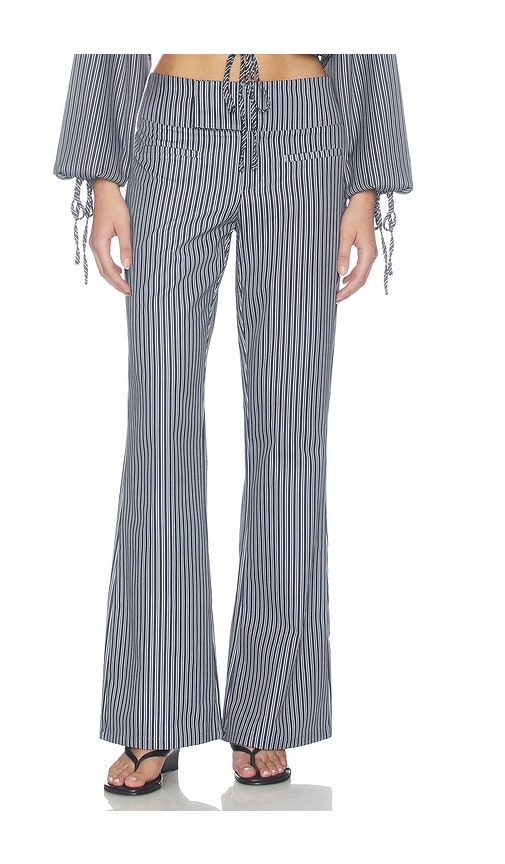 Totti Pant by Lioness in Slate Stripe