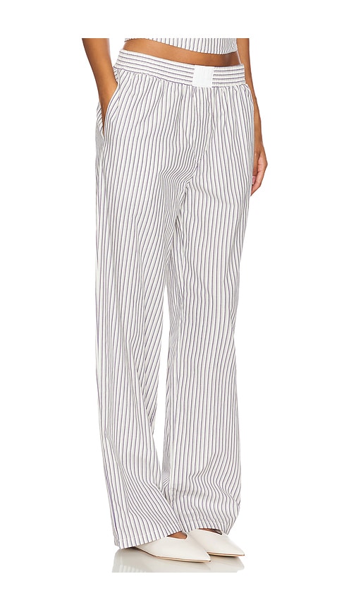 Lioness Cobain Pant In Ivory Stripe In White