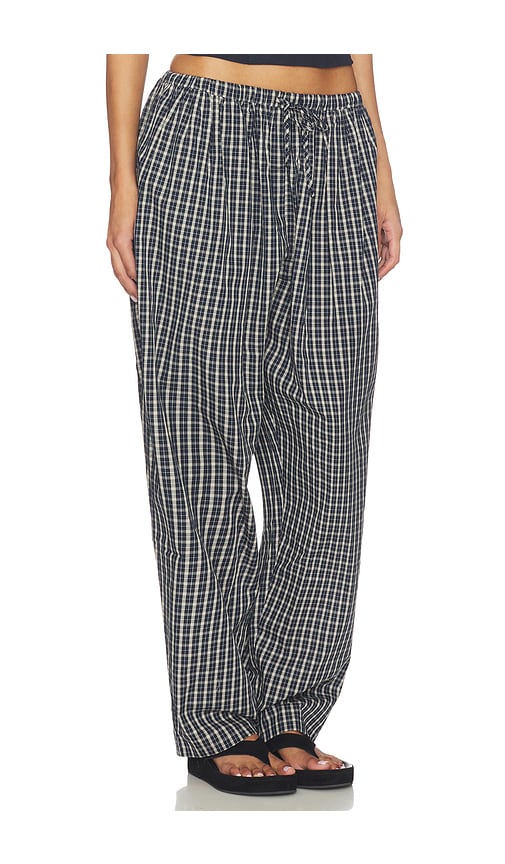 Lioness Aura Plaid Drawstring Pants In Black