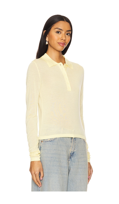 Shop Lioness Black Swan Polo Top In Lemon