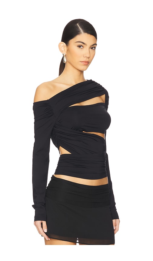 Shop Lioness Untamed Long Sleeve Top In Black