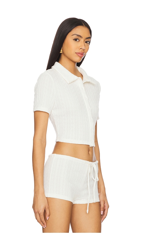 Lioness Wolfgang Short Sleeve Top In White