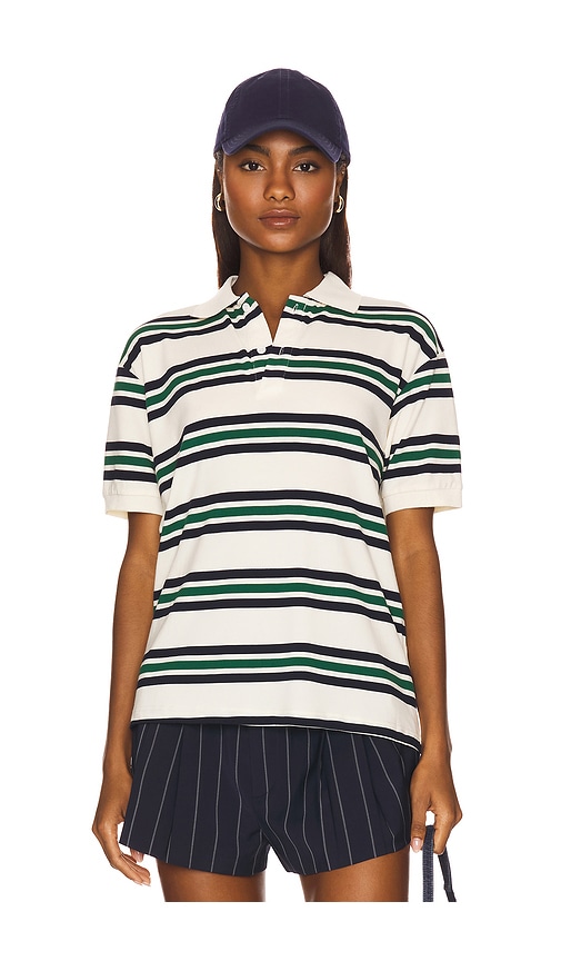 Leisure Polo Top in Ivory. - size XXS (also in M, S, XS)