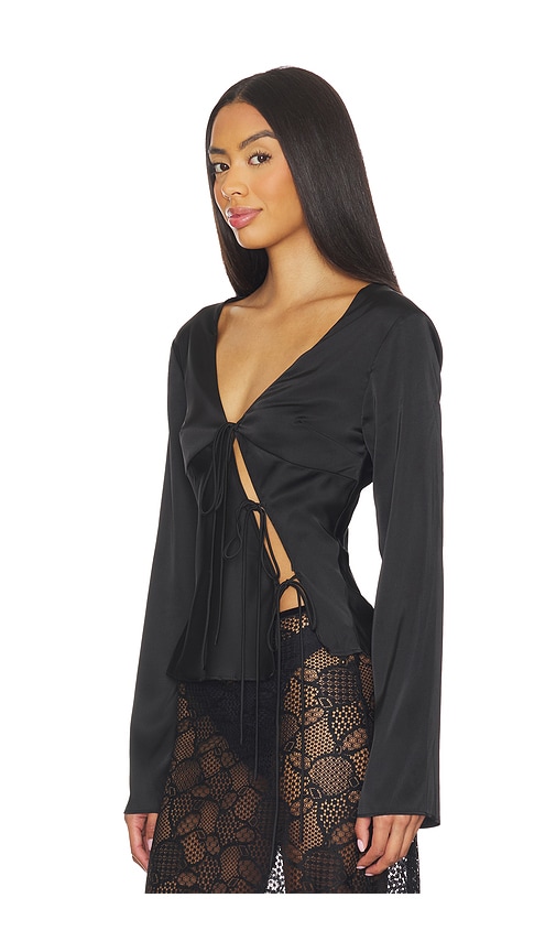 Lioness Mariah Long Sleeve Top In Black
