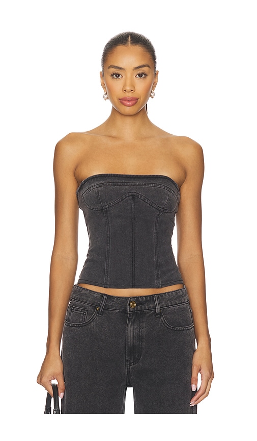 Lioness Sweetness Strapless Top In Black