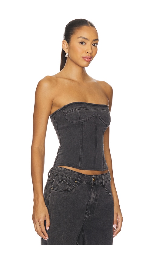 Lioness Sweetness Strapless Top In Black
