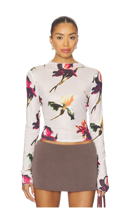 Lioness Hamptons Long Sleeve Top In White