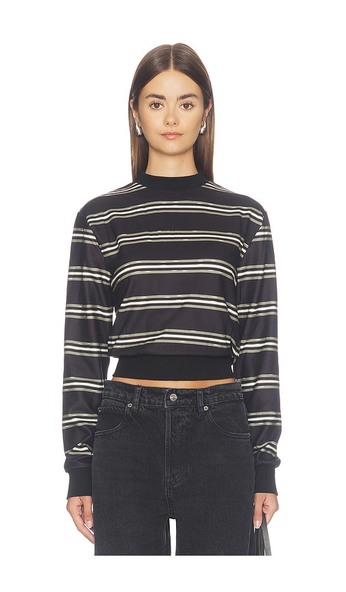 Jetset Long Sleeve Top by Lioness in Noir Stripe