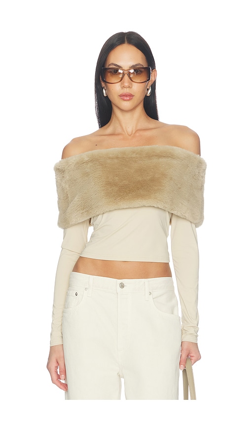 Waldorf Off Shoulder Top by Lioness in Beige
