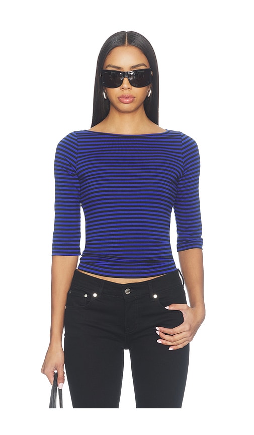 Blooming Tee by Lioness in Cobalt Stripe