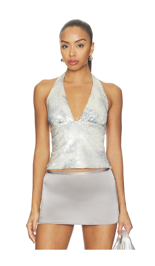 Opulence Halter Top by Lioness in Aqua Mist
