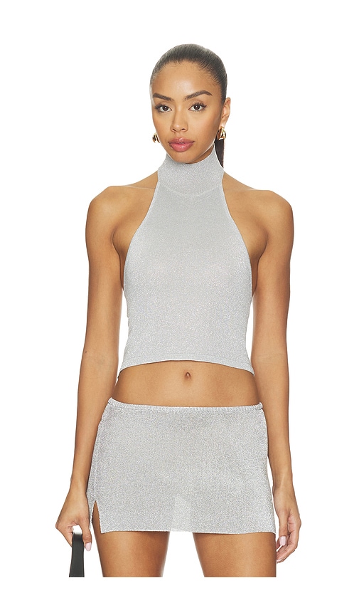 Trophy Halter Top by Lioness in Silver
