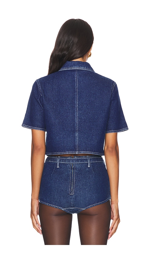  Lioness Jeans-oberteil Halston In Denim-dark. Größe Xs. Also In Xxs, S. 