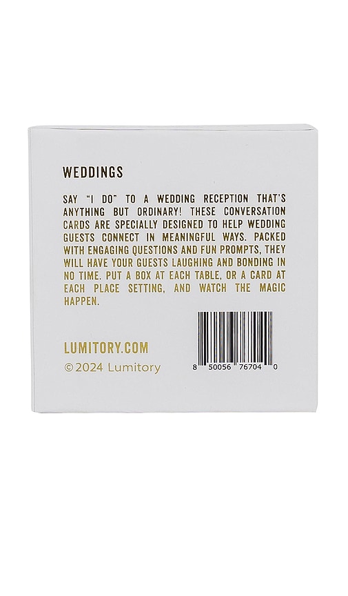 Lumitory Wedding Conversation Cards In Cream