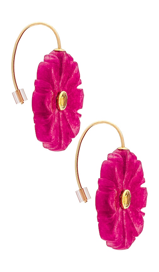 Lizzie Fortunato New Bloom Earrings in Fuchsia