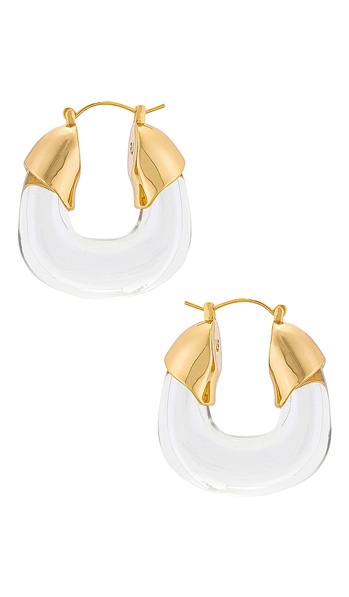 Lizzie Fortunato Zellige Hoops in Peach Aventurine main image 1
