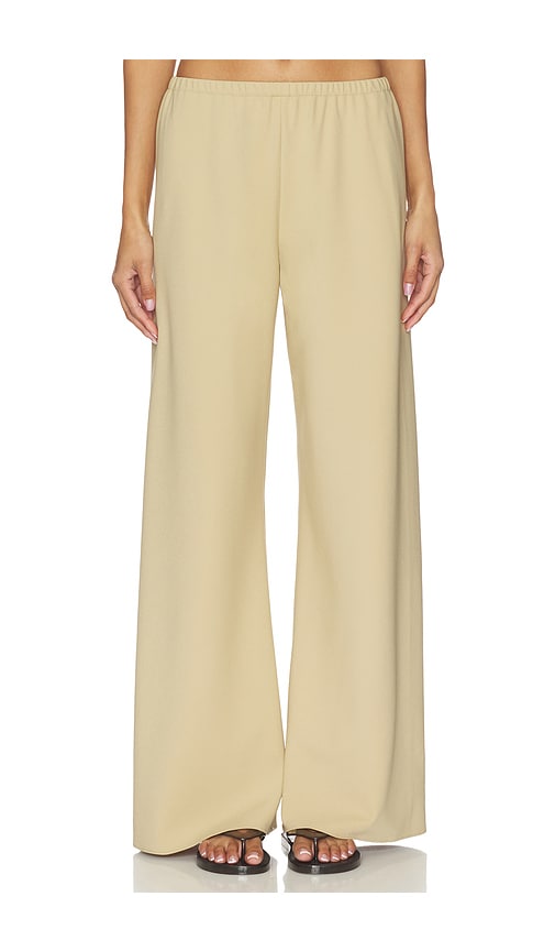 La Ligne Colby Recycled Stretch-crepe Wide-leg Pants In Brown