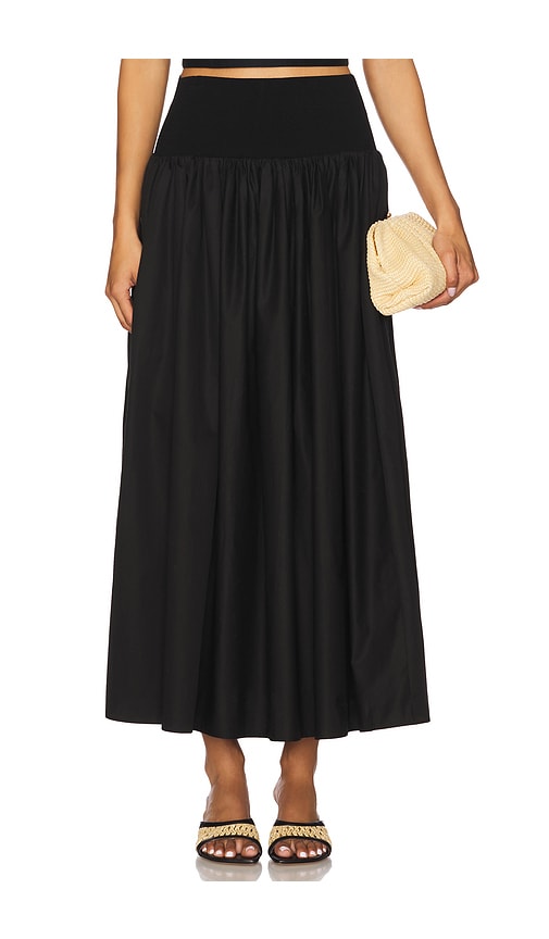 Knit Yoke Skirt in Black. - size XXS (also in L, M, S, XL, XS)