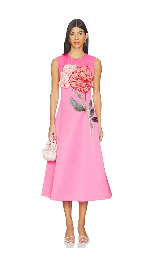 green emerald velvet dress Perfectly You Fuchsia Ditzy Floral Fit & Flare Maxi Dress main image 0