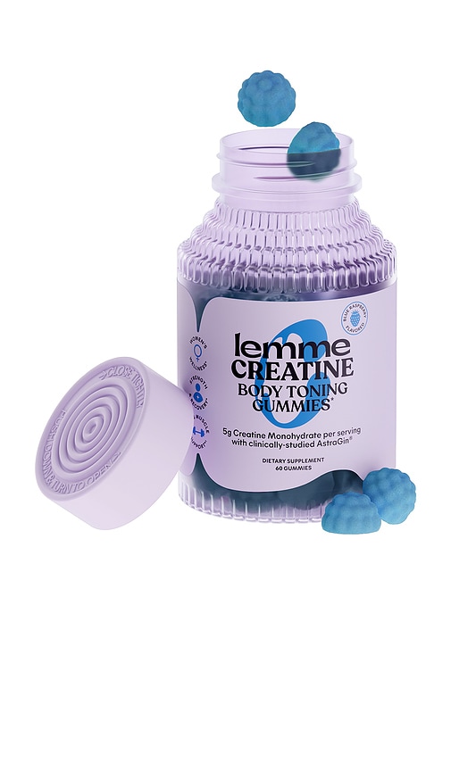Lemme Creatine Body Toning Gummies in Blue Raspberry.