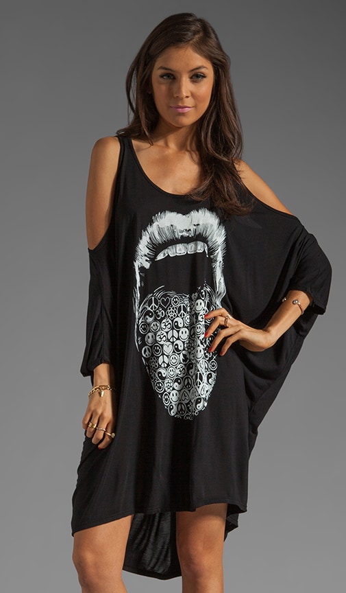 Gayle Hippie Lips Open Shoulder Dress