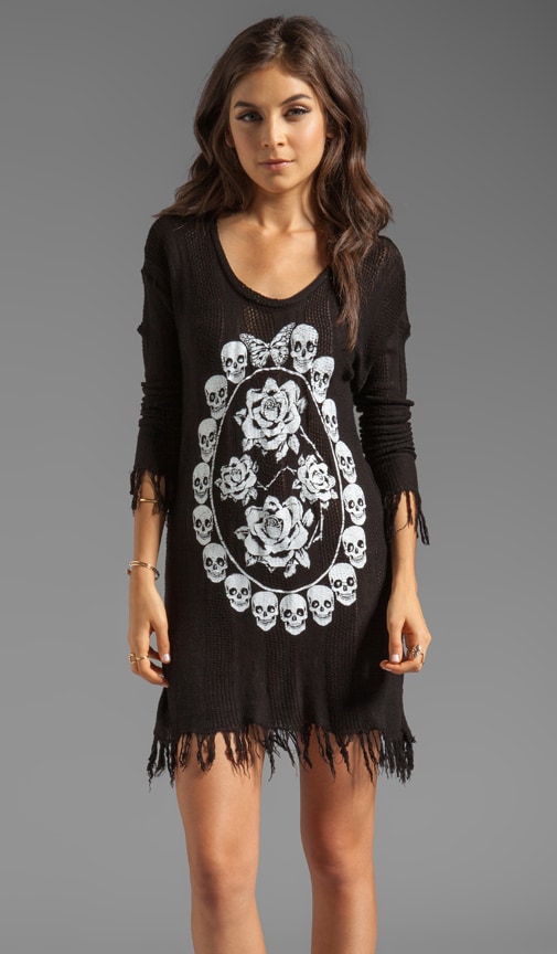 Gretta Skull Pendant Sweater Dress