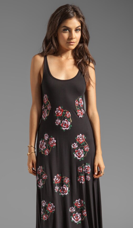 Daisy Mini Color Rose Vine Asymmetrical Tank Dress