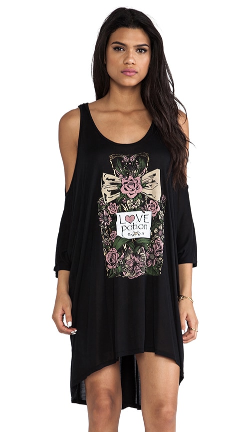 Gayle Color Love Perfume Open Shoulder Dress