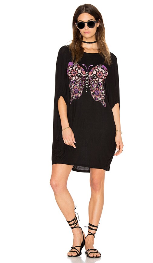 Lauren Moshi Freida Draped Tunic in Black