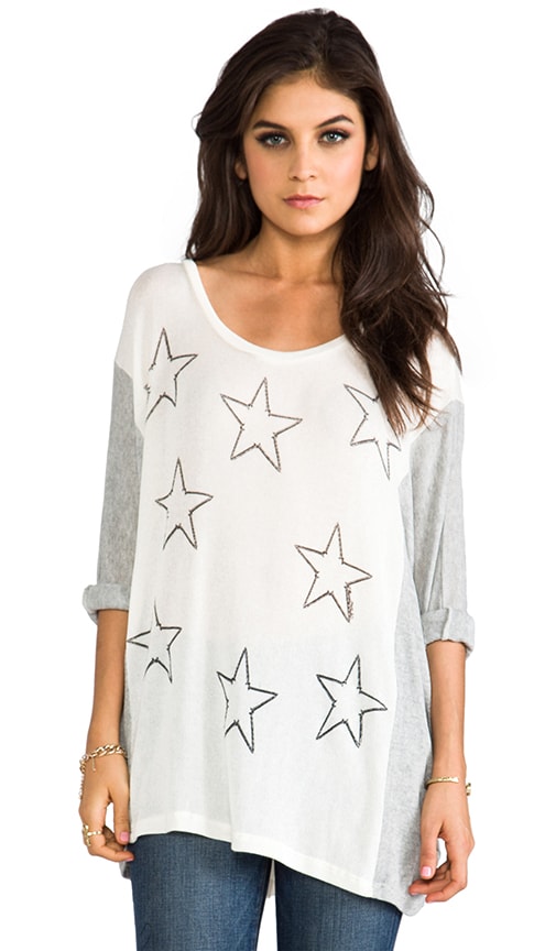 Nina Mini Nail Stars Color Block Sweater
