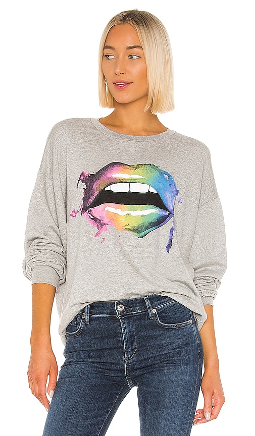 lauren moshi lips sweatshirt