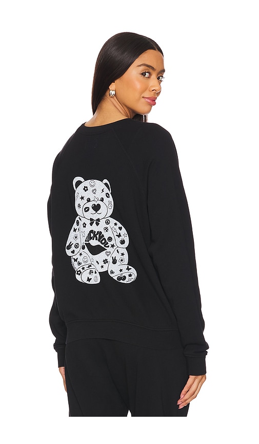 Shop Lauren Moshi Anela Raglan F U Bear Crew Neck In 블랙