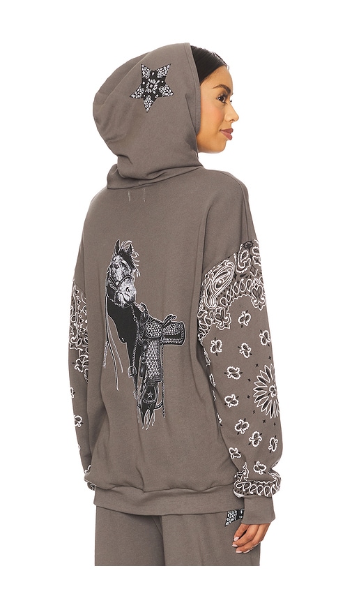 Black Horse Classic Hoodie in Grey. - size XS (also in L, M, S, XL)
