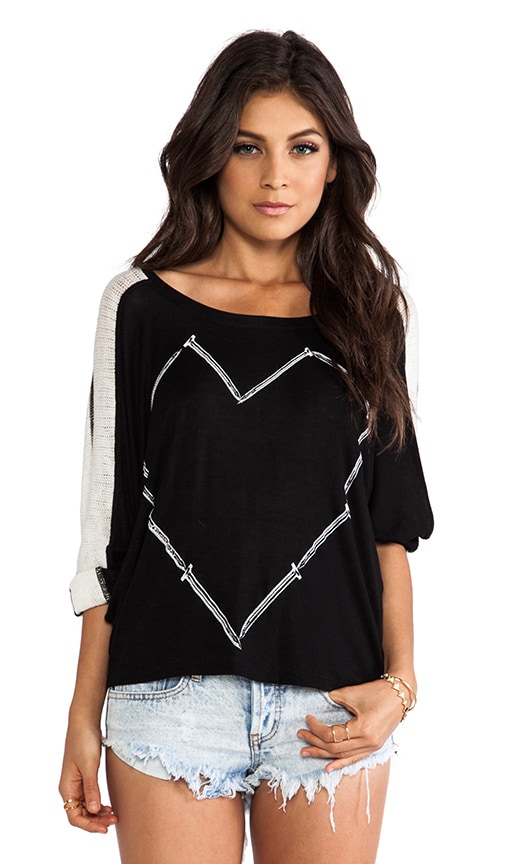 Nellie Large Nail Heart Rib Sweater