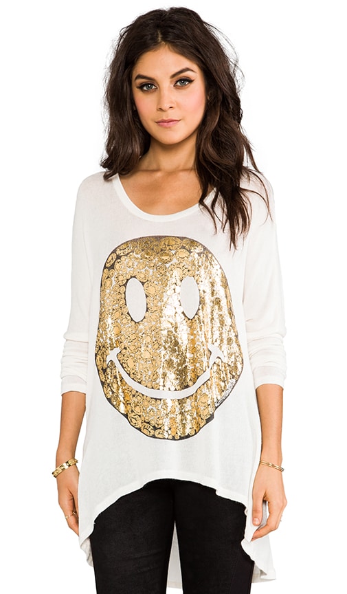 Reagan Foil Happyface Sweater