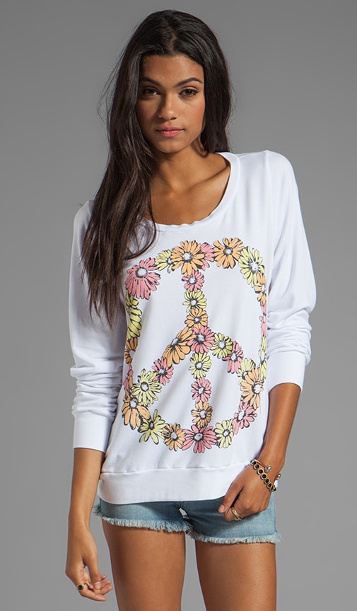Jet Color Peace Daisy Sweatshirt