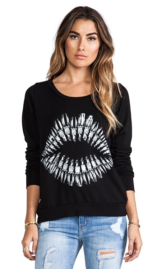 Jet Lipstick Lip Sweatshirt